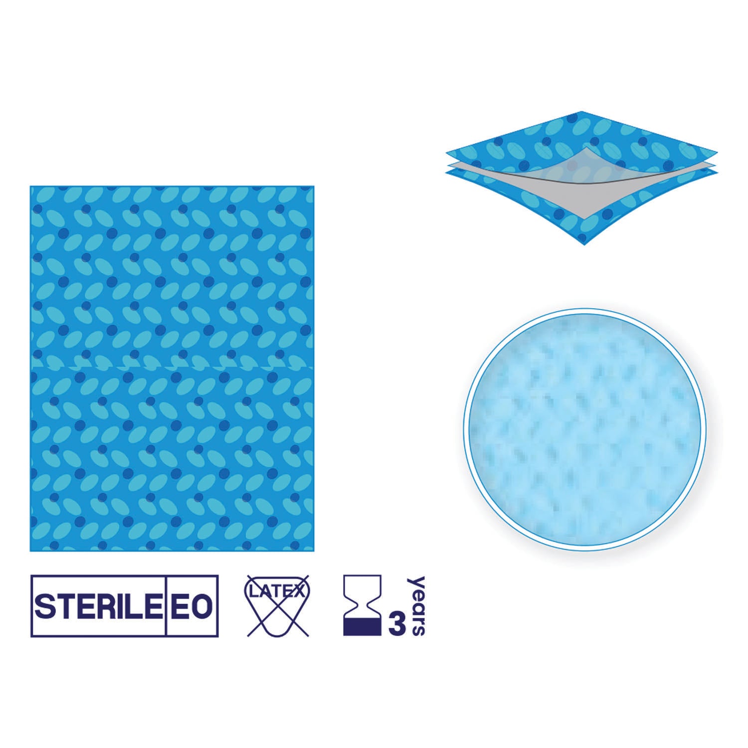SUBMED Sterile-Non Sterile Surgical Plain Drapes (3-layered Pp/Pe/Pp - 75 gsm)