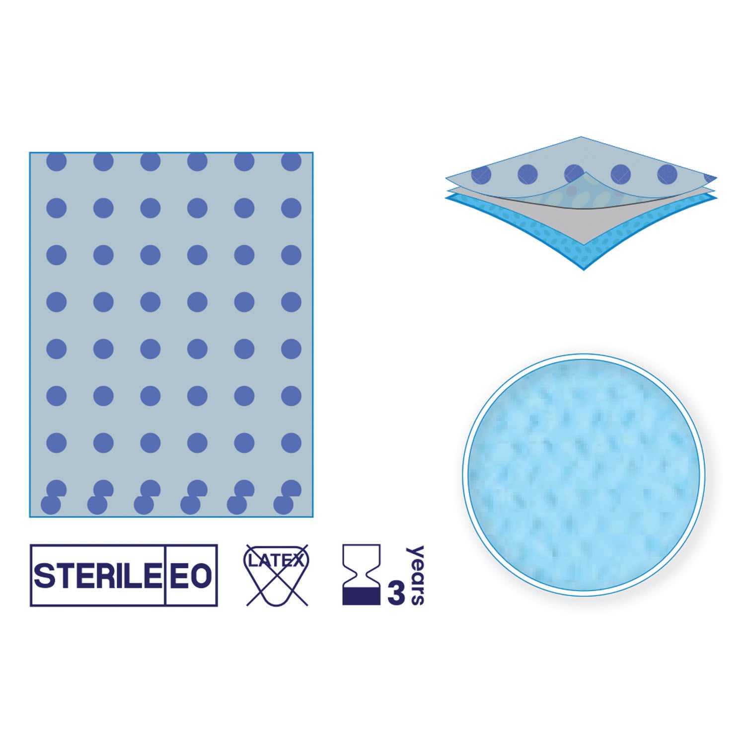 SUBMED Sterile-Non Sterile Surgical Plain Drapes (3-layered Pp/Pe/Viscose - 70 gsm)