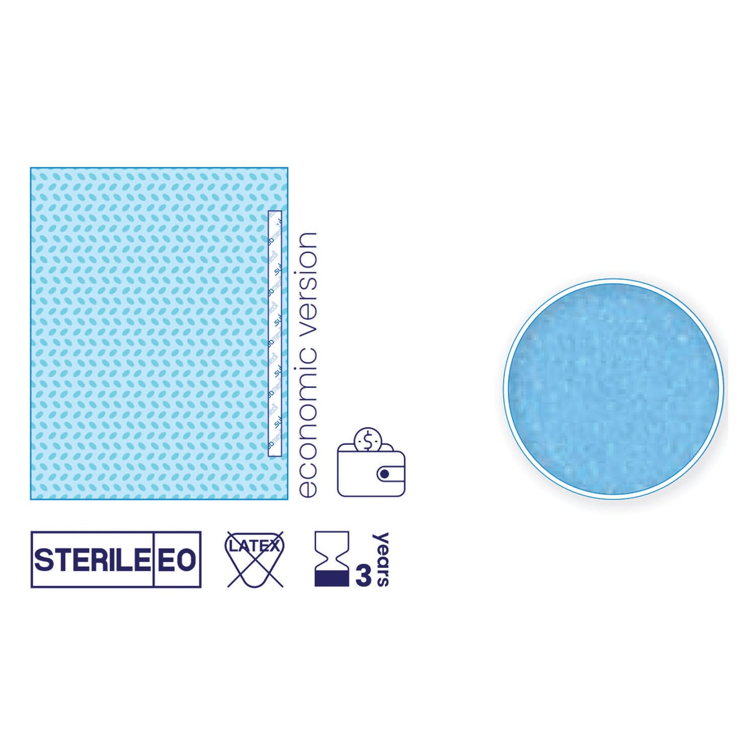 SUBMED Sterile-Non Sterile Side Adhesive Drapes (2-layered Pe/Pp - 54 gsm)
