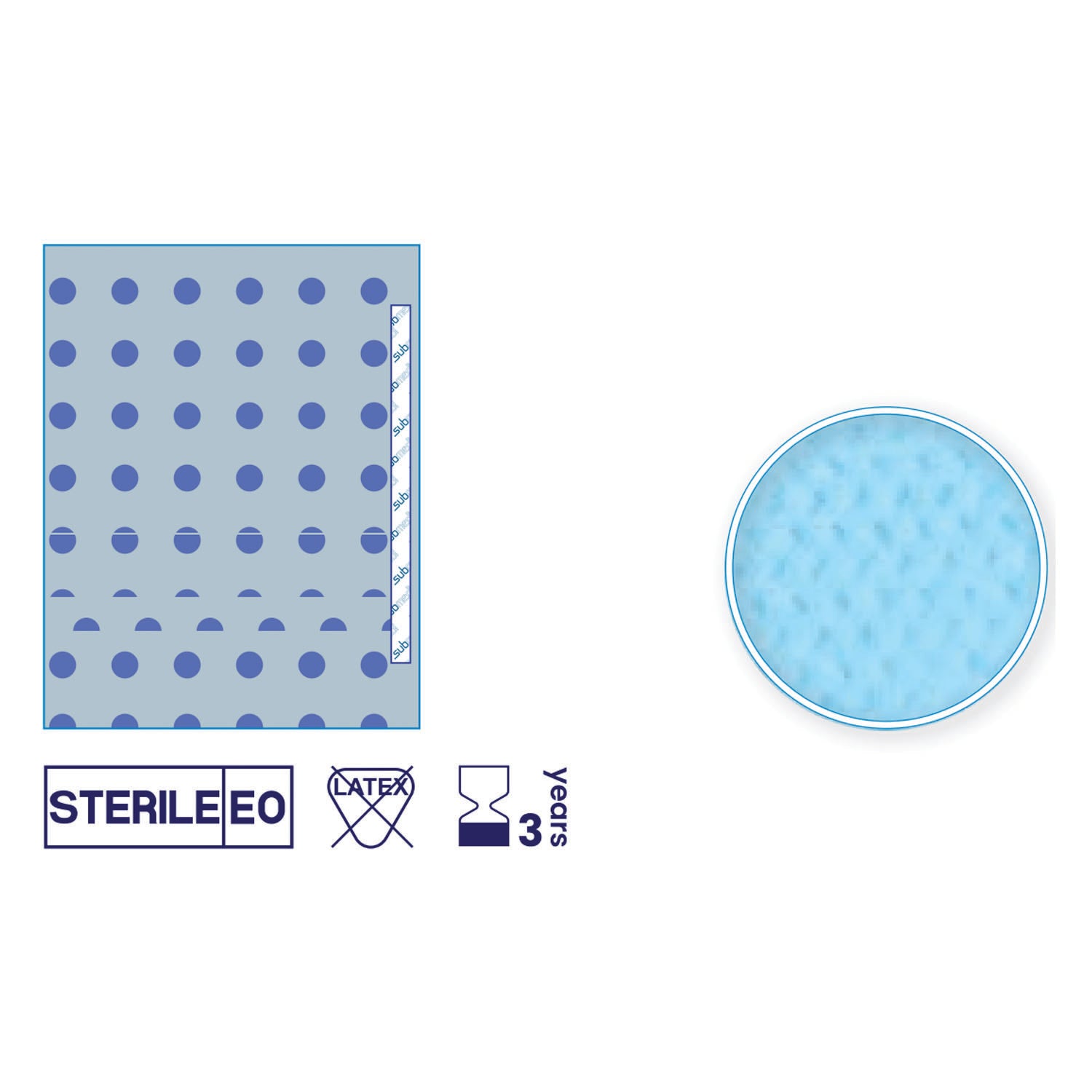 SUBMED Sterile-Non Sterile Side Adhesive Drapes (3-layered Pp/Pe/Viscose - 70 gsm)