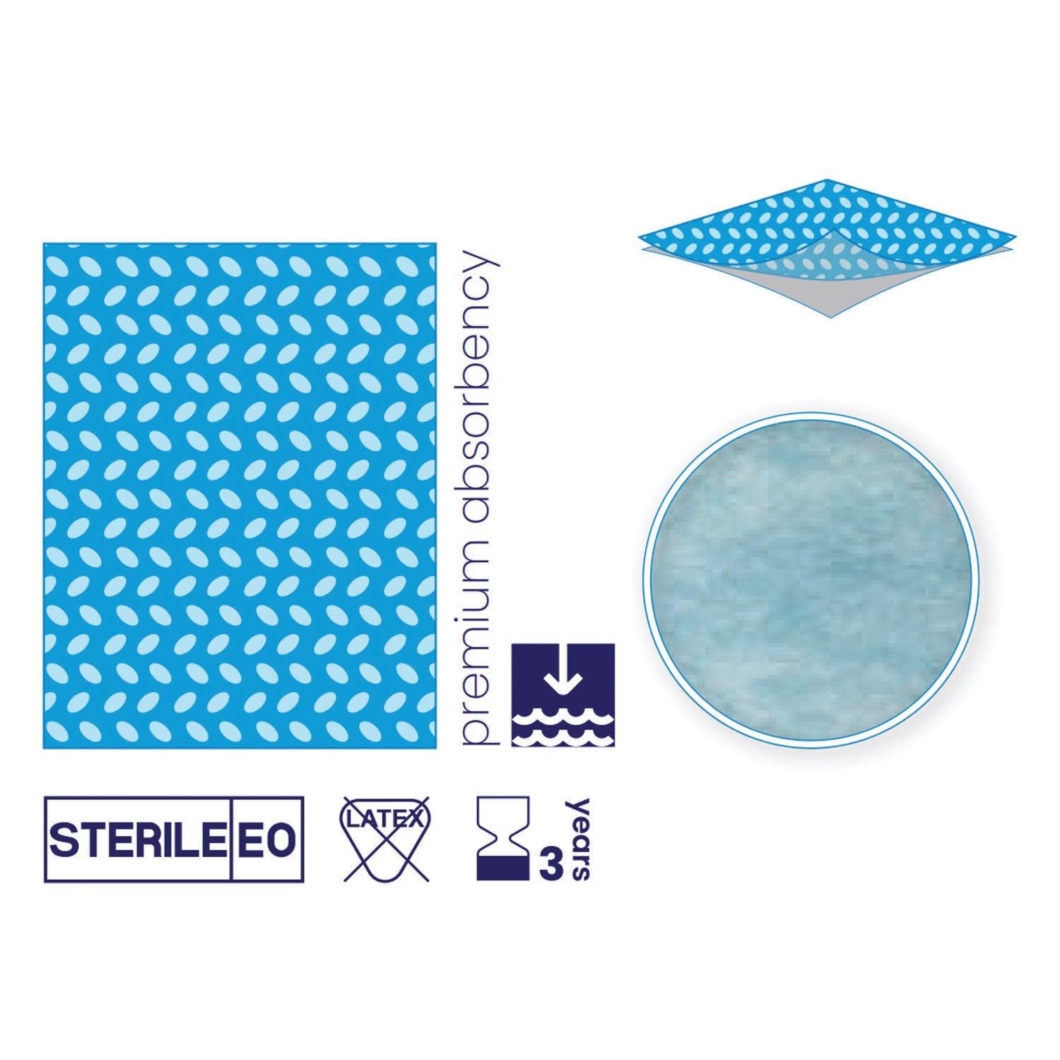 SUBMED Sterile Non-Sterile Surgical Plain Drapes (2-layered Pe/Viscone - 50 gsm)