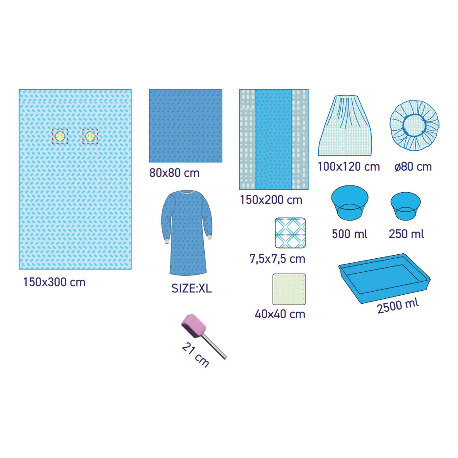 SUBMED Angiography Surgery Set #1