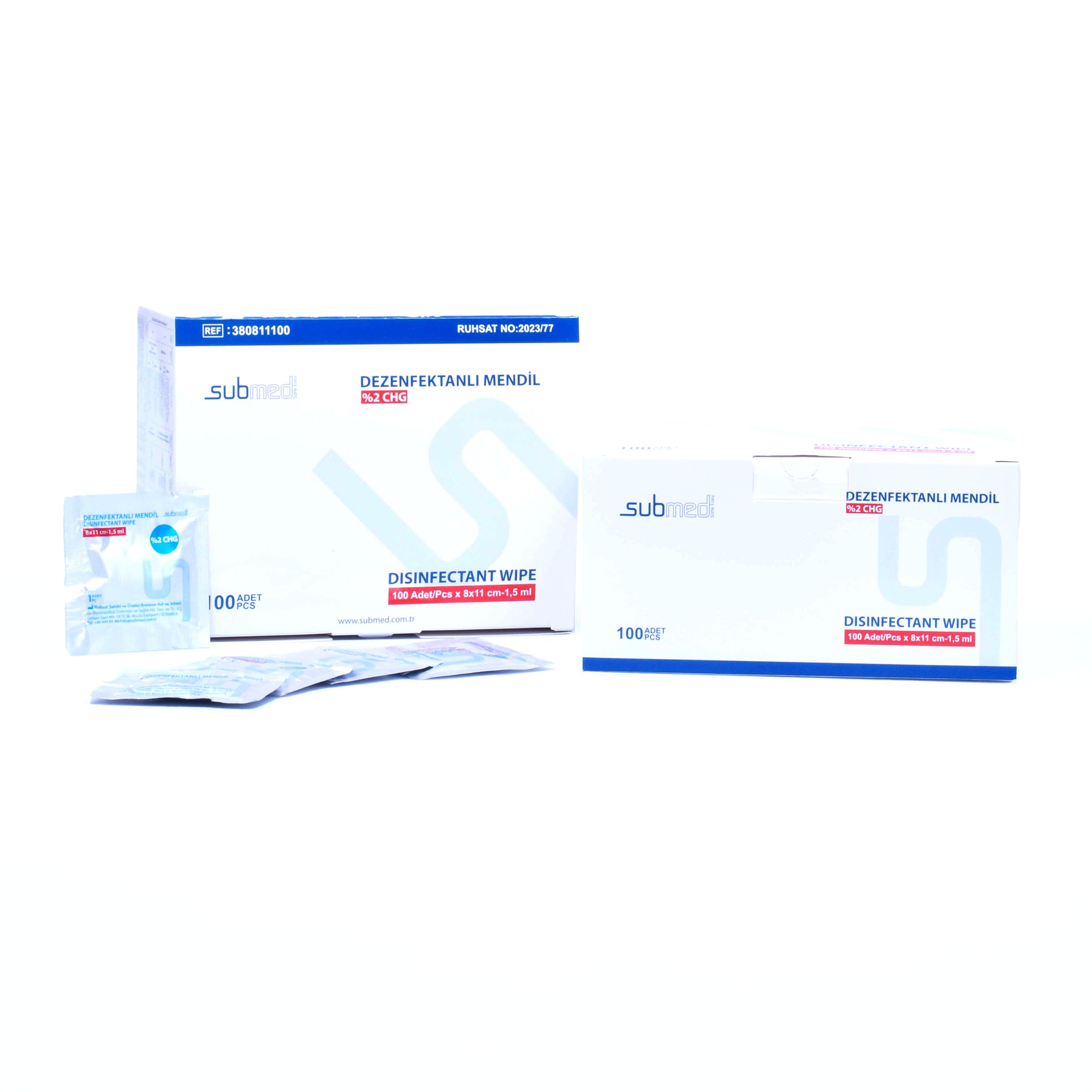 SUBMED Isopropyl Alcohol Disinfection Wipes (2% CHG/70% IPA)