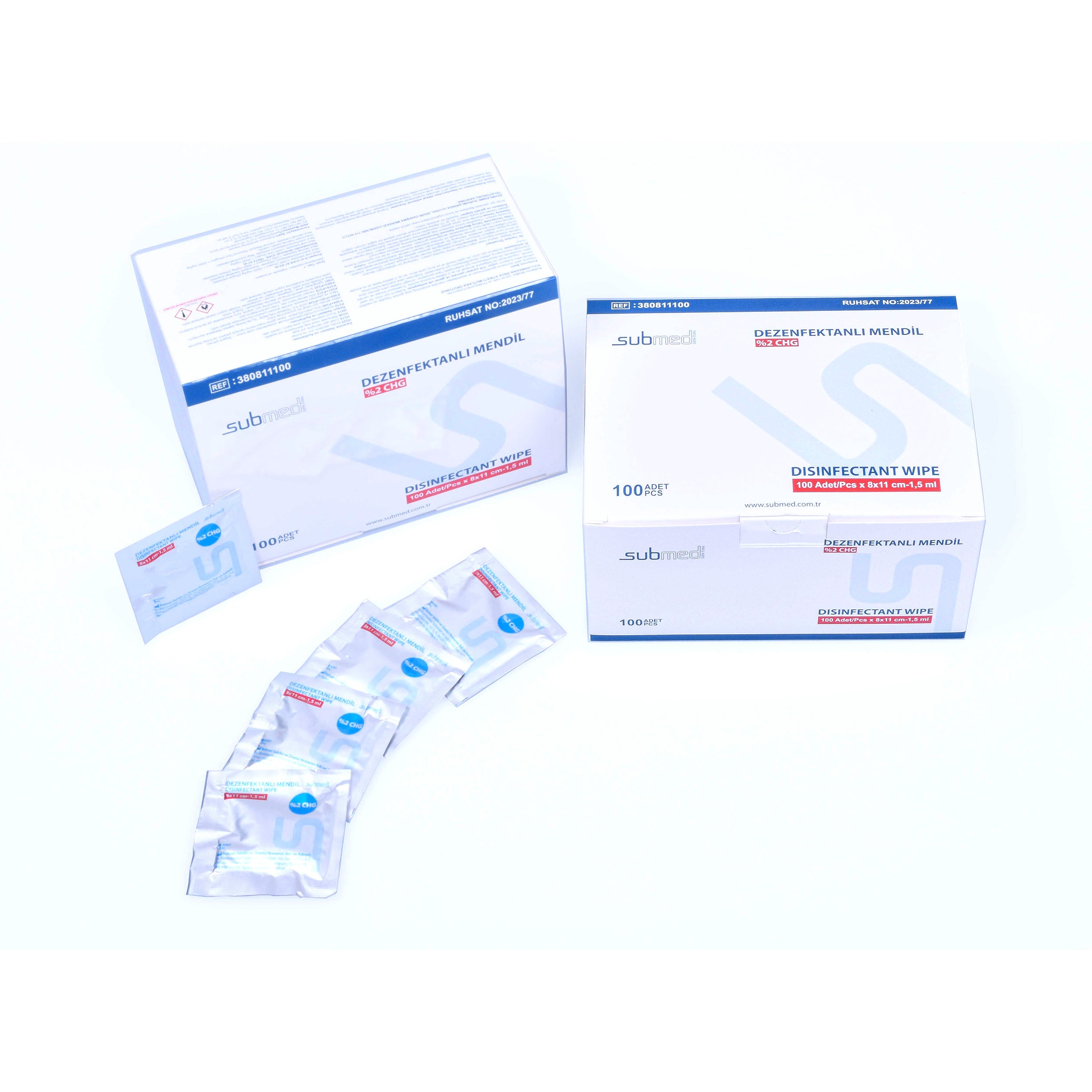 SUBMED Isopropyl Alcohol Disinfection Wipes (2% CHG/70% IPA)