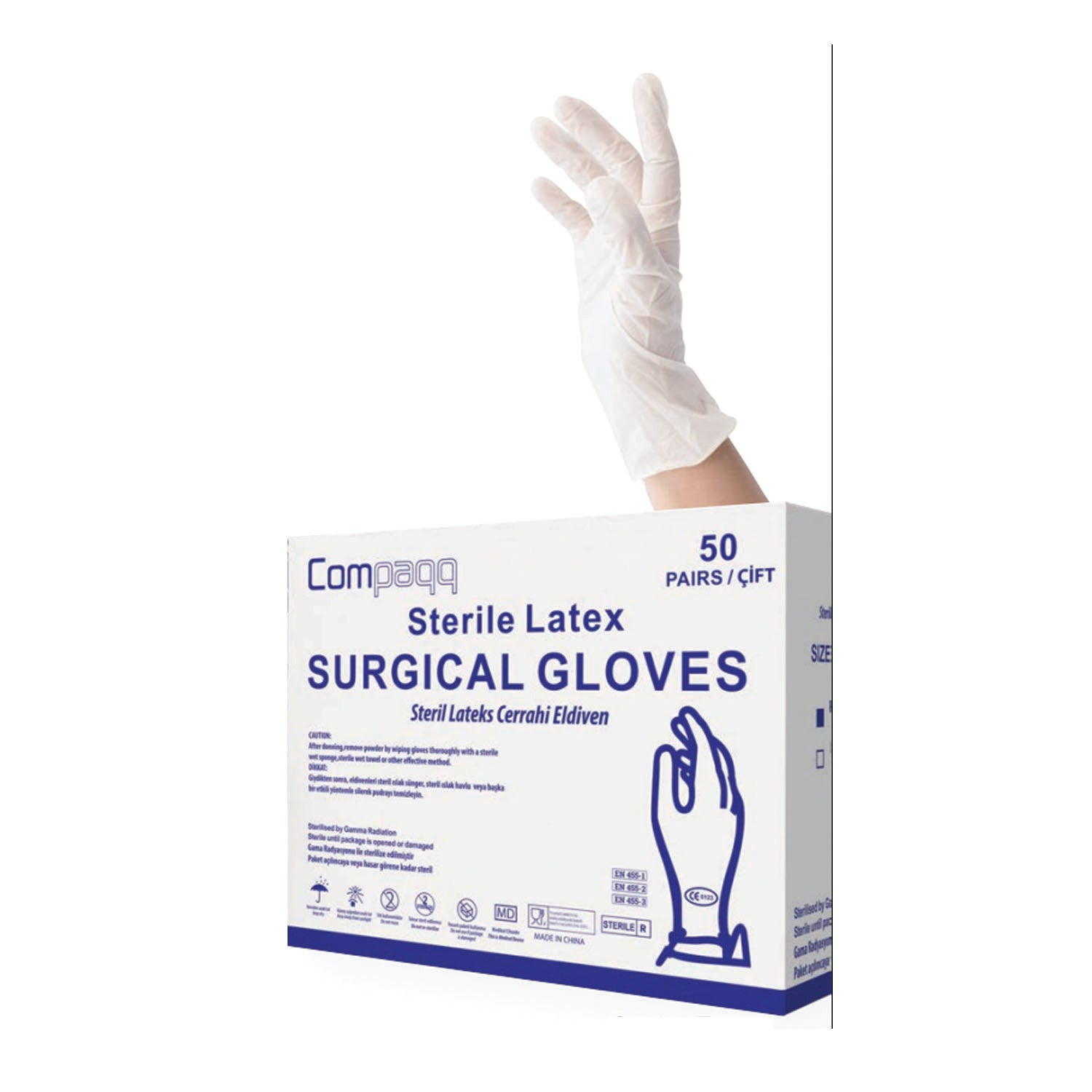 SUBMED Latex Pre Powdered and Powder Free Glove