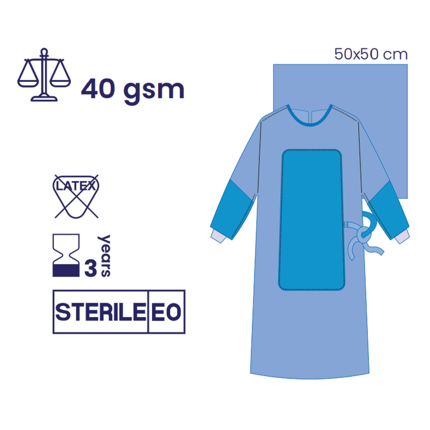 SUBMED Reinforced Surgical Gown Wrapped
