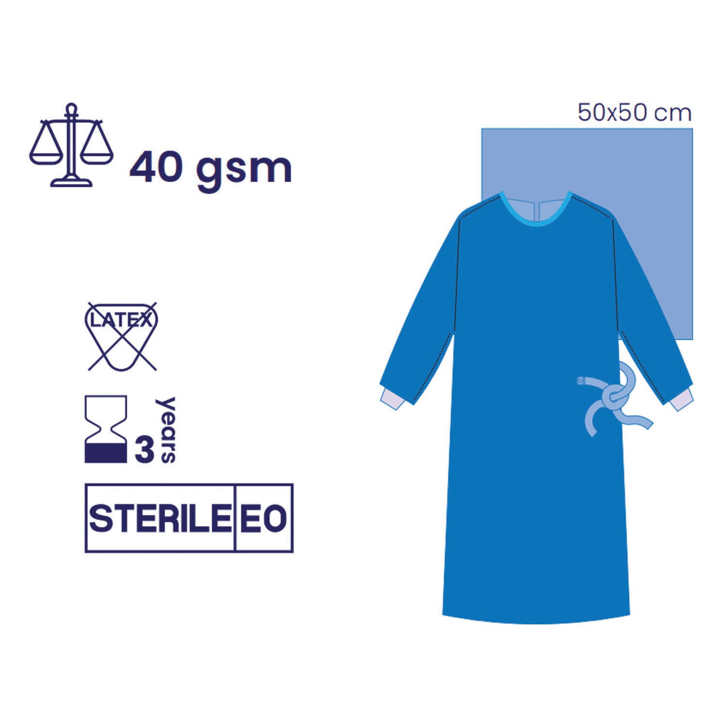 SUBMED Extra Reinforced Surgical Gown Wrapped