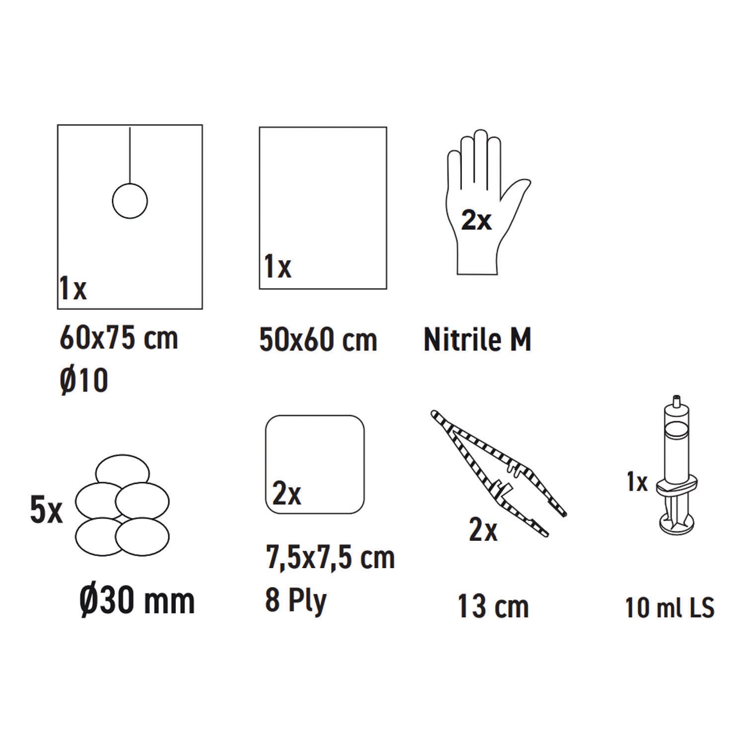 SUBMED Urethral Syringe and Glove Pack